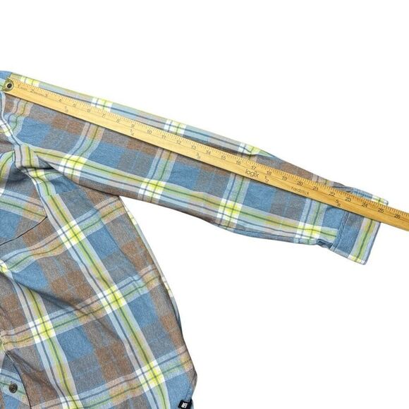 Alaskan Hardgear Duluth Trading Untucked Plaid Button Shirt Mens L Zip Pocket - Picture 10 of 11